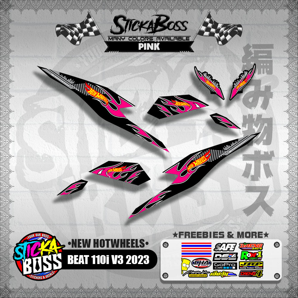BEAT 110i V3 2023 DECALS ( NEW HOTWHEELS )【WITH FREEBIES】