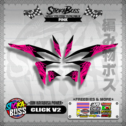 CLICK V2 DECALS ( JDM HAYABUSA POWER )【WITH FREEBIES】