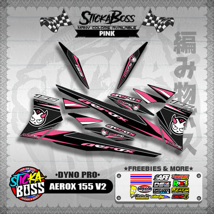 AEROX 155 V2 DECALS ( DYNO PRO )【WITH FREEBIES】