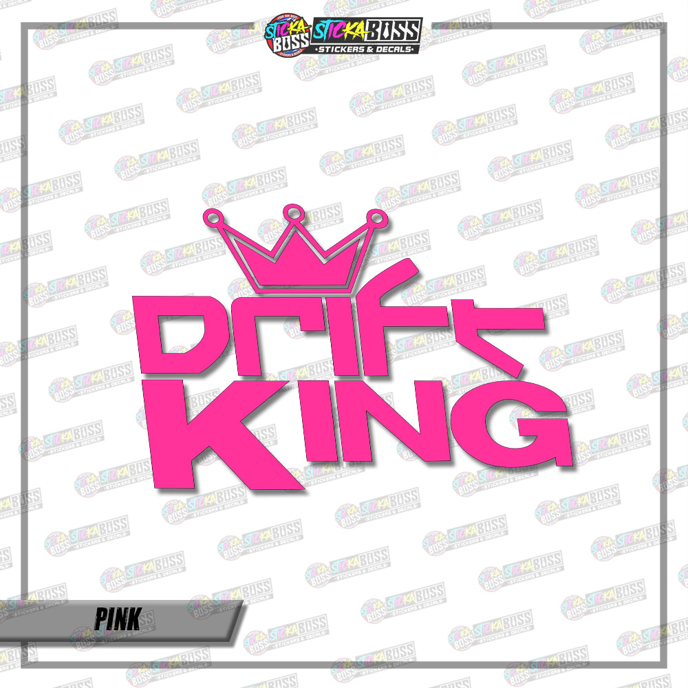 JDM DRIFT KING  ( VINYL CUT-OUT STICKER DECALS )【Stickaboss】