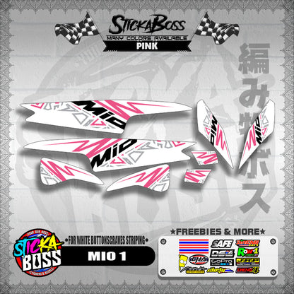 MIO 1 DECALS ( FOR WHITE BUTTONSCRAVES STRIPING )【WITH FREEBIES】