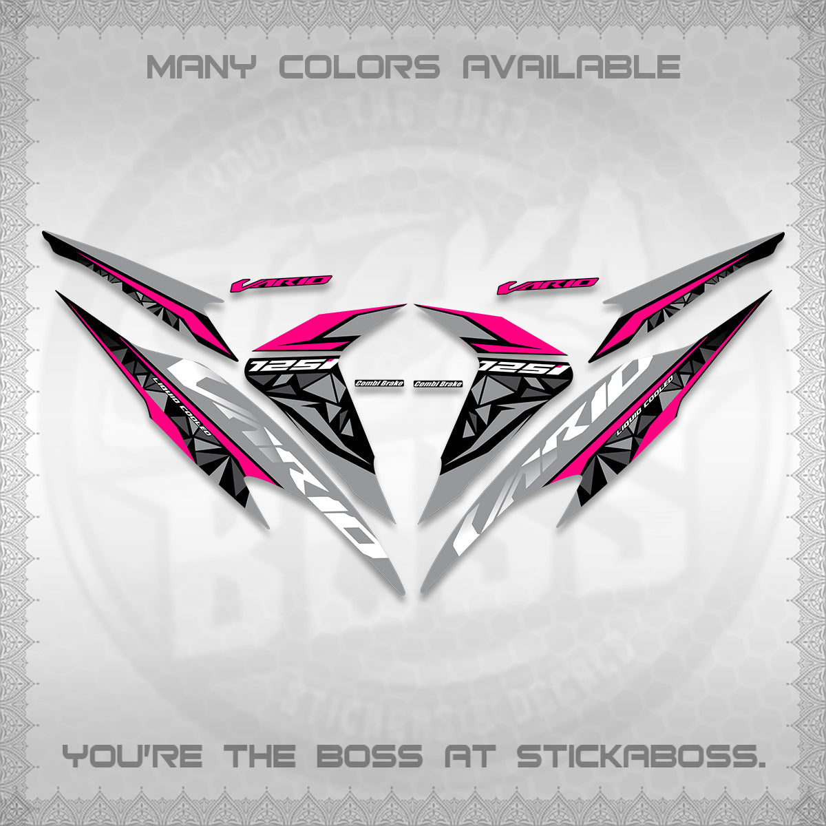 CLICK 125 V2 VARIO DECALS (2018–2022 STYLE DESIGN) STICKER DECALS BY STICKABOSS