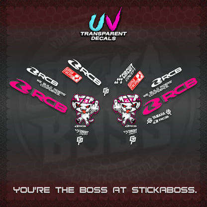 AEROX V2 UV TRANSPARENT DECALS (2026 RACE ZOMBIE DESIGN)STICKER DECALS By STICKABOSS