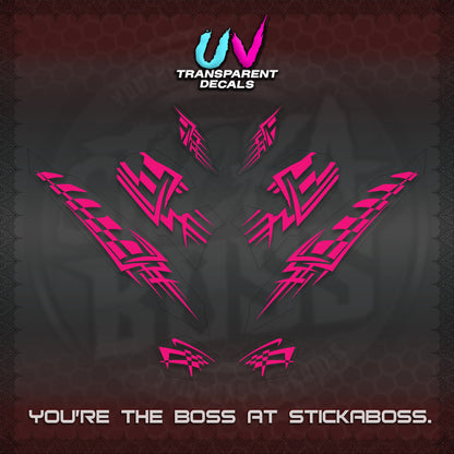 CLICK 125 V3 VARIO INDO-MALAY UV TRANSPARENT DECALS (2026 TRIBAL LINES DESIGN) STICKER DECALS By STICKABOSS