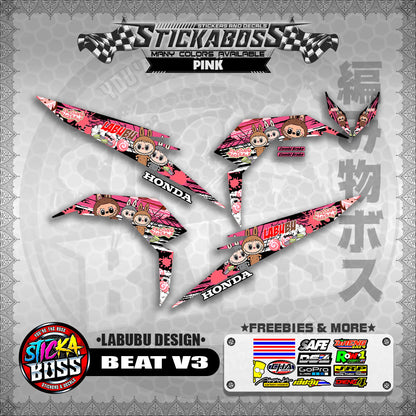 BEAT V3 STICKER DECALS ( LABUBU DESIGN )【WITH FREEBIES】