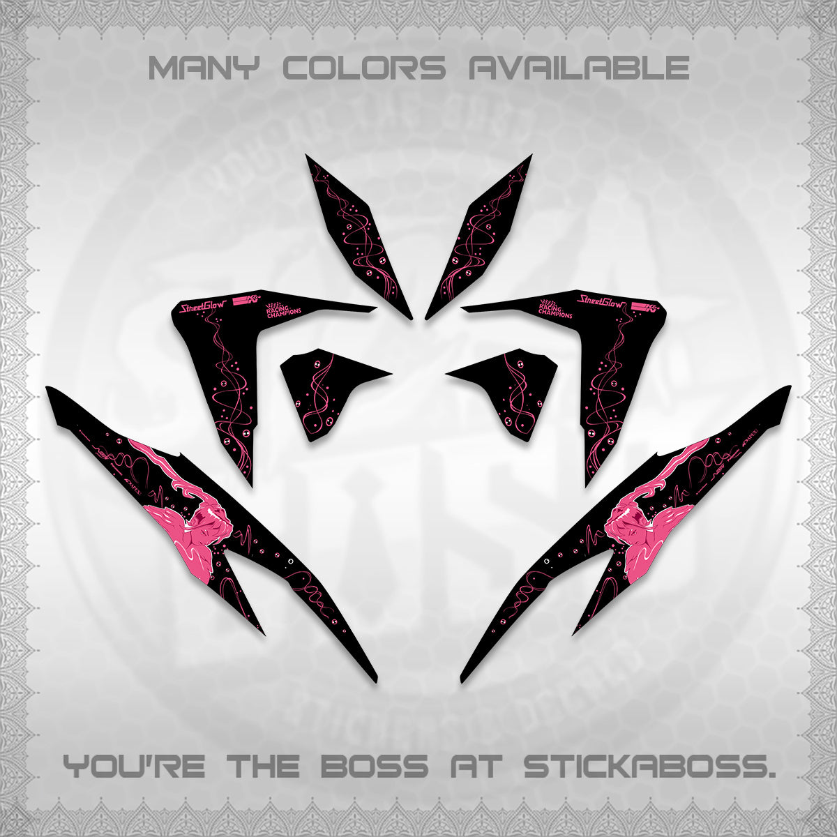 CLICK V2 DECALS (2026 2F2F SWIRL DESIGN) STICKER KITS BY STICKABOSS