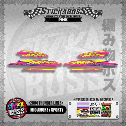 MIO AMORE / SPORTY STICKER DECALS ( 2004 THUNDER LINES )【WITH FREEBIES】