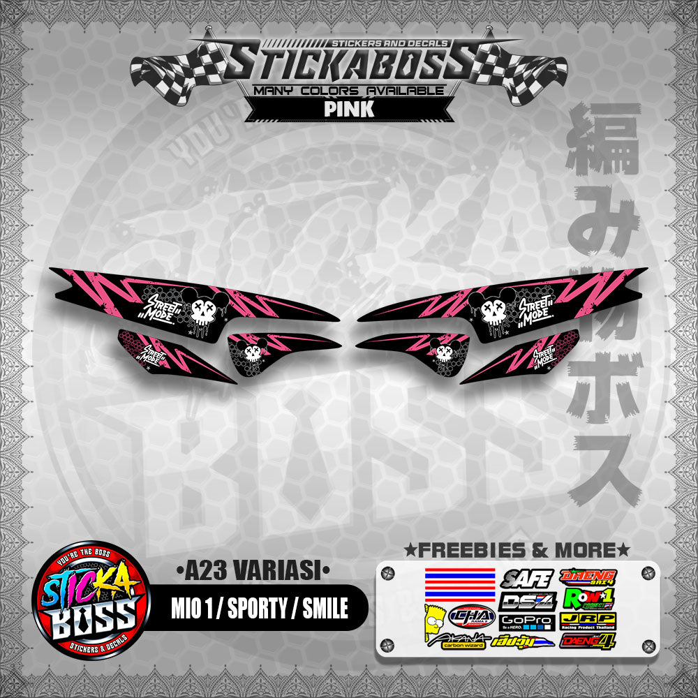 MIO 1 / SPORTY / SMILE INDO STICKER DECALS (A23 VARIASI)【WITH FREEBIES】