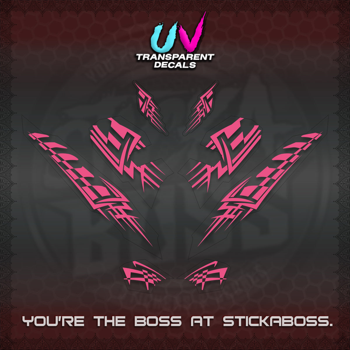 CLICK 125 V3 VARIO INDO-MALAY UV TRANSPARENT DECALS (2026 TRIBAL LINES DESIGN) STICKER DECALS By STICKABOSS