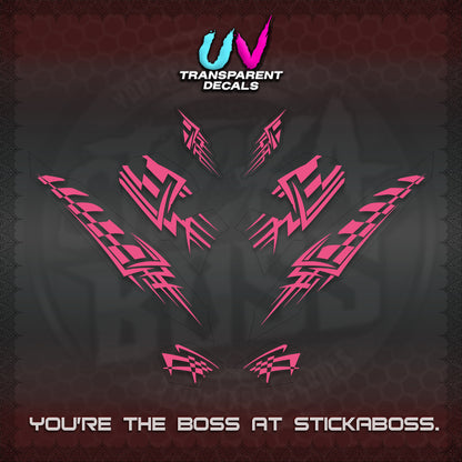 CLICK 125 V3 VARIO INDO-MALAY UV TRANSPARENT DECALS (2026 TRIBAL LINES DESIGN) STICKER DECALS By STICKABOSS