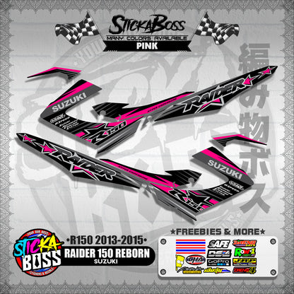 RAIDER 150 REBORN STOCK DECALS ( R150 2013 - 2015 )【WITH FREEBIES】