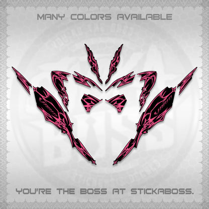 CLICK 125 V4 VARIO DECALS (2026 TRIBAL LIGHTNING DESIGN) STICKER KITS BY STICKABOSS