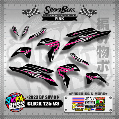 CLICK 125i / 150i V3 DECALS ( 2023 BP SUV 01 )【WITH FREEBIES】