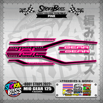 MIO GEAR 125 DECALS ( BODY STRIPE 2022 )【WITH FREEBIES】