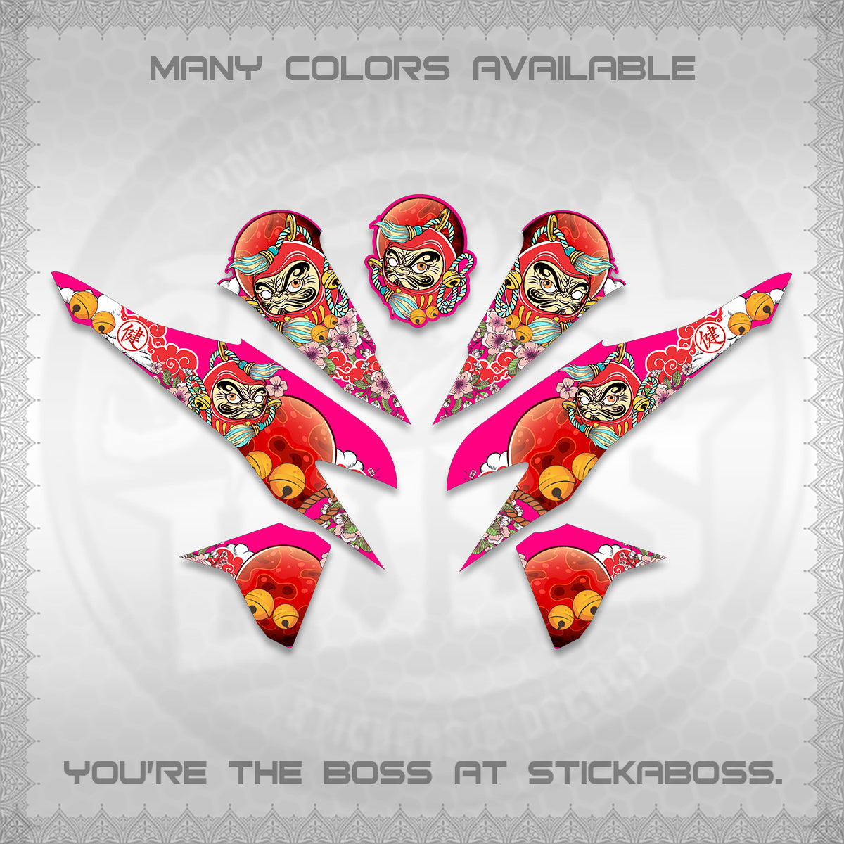 CLICK 125 V2 VARIO DECALS (DARUMA CLOUDS DESIGN) STICKER DECALS By STICKABOSS (Copy)