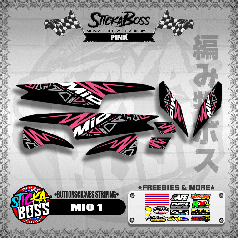 MIO 1 DECALS ( BUTTONSCRAVES STRIPING )【WITH FREEBIES】