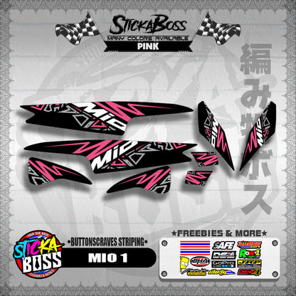 MIO 1 DECALS ( BUTTONSCRAVES STRIPING )【WITH FREEBIES】