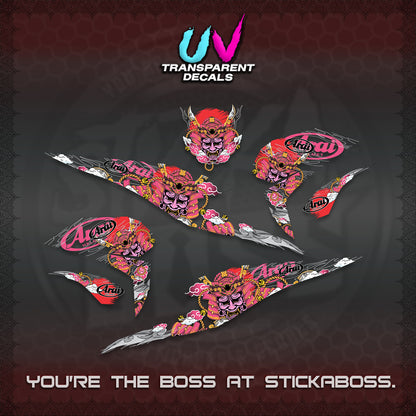 BEAT FI INDO UV TRANSPARENT DECALS (2026 NEW SAMURAI MOTIF) STICKER KITS BY STICKABOSS