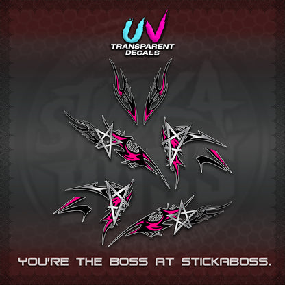 CLICK 125 V3 UV TRANSPARENT DECALS (2026 TRIVALY STAR DESIGN)STICKER DECALS By STICKABOSS