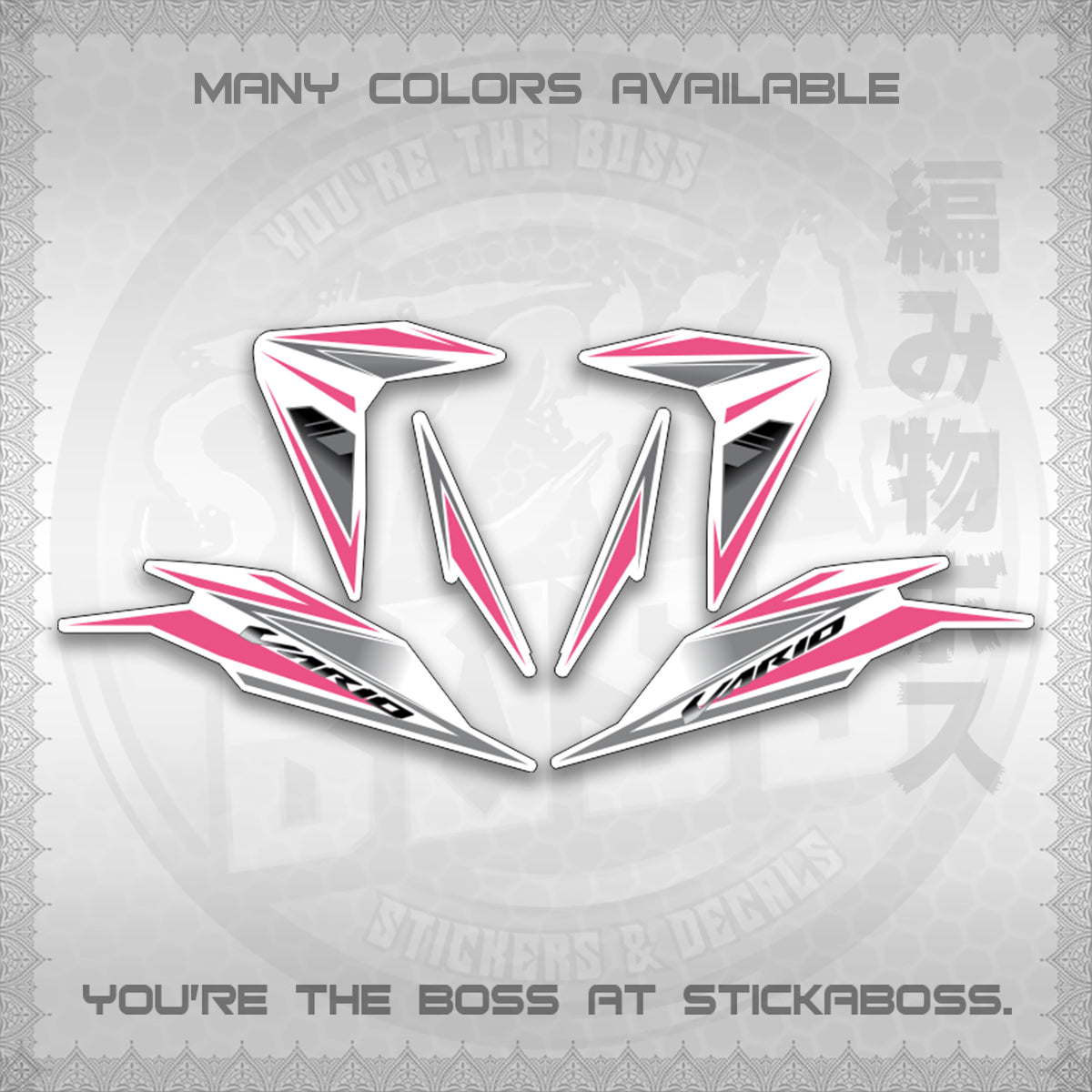 CLICK 125 V3 INDO CONCEPT ( FOR WHITE SLASH BLADE VARIO ) STICKER DECALS By STICKABOSS
