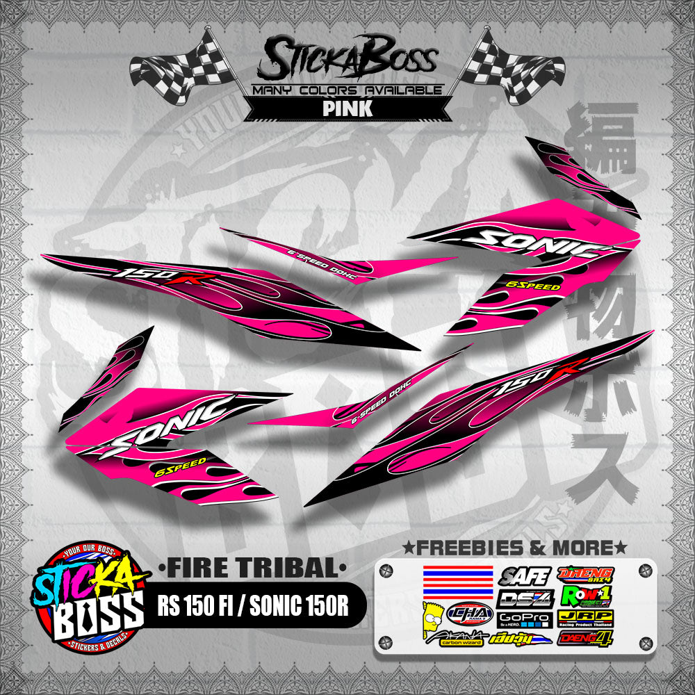 RS 150 FI / SONIC 150R DECALS ( FIRE TRIBAL )【WITH FREEBIES】