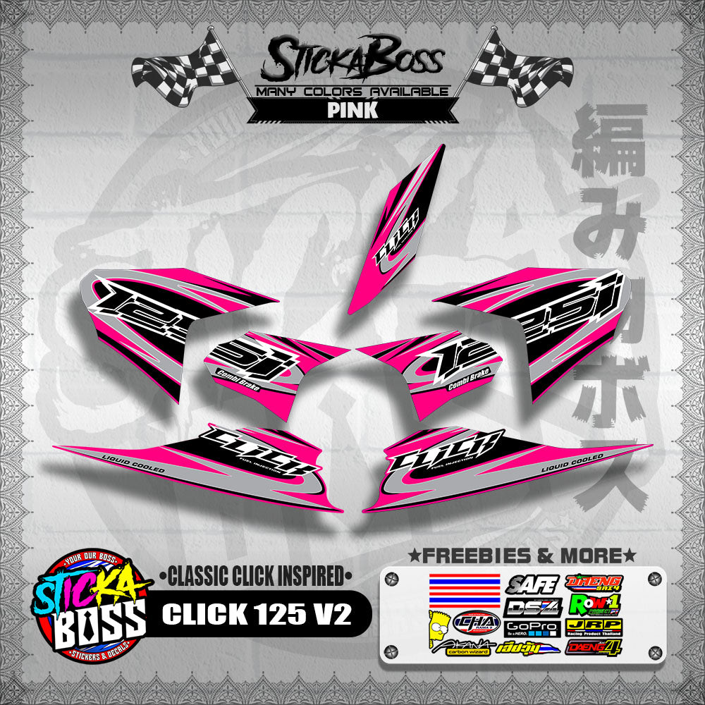 CLICK 125 V2 DECALS ( CLASSIC CLICK INSPIRED )【WITH FREEBIES】