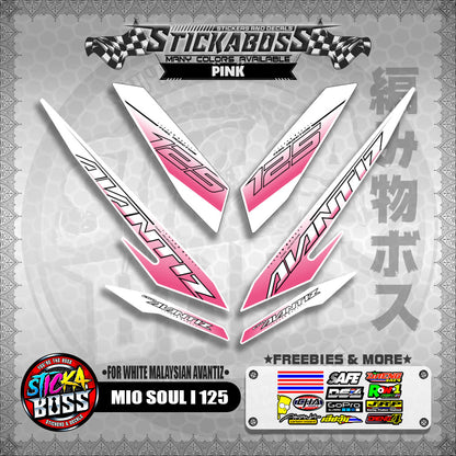 MIO SOUL I 125 STICKER DECALS ( FOR WHITE MALAYSIAN AVANTIZ )【WITH FREEBIES】