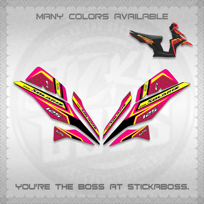 MIO I 125 M3 (NEW SOLARIZ MOTIF 25)STICKER DECALS By STICKABOSS (Copy)
