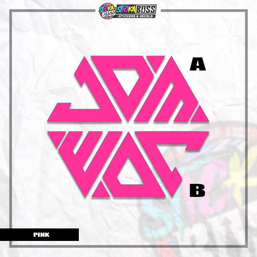 JDM TRIANGLE LETTER | VINYL CUT-OUT STICKER   ( ANIME VINYL STICKER DECALS )【Stickaboss】