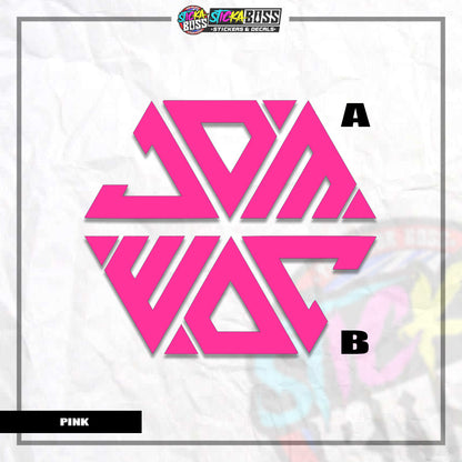 JDM TRIANGLE LETTER | VINYL CUT-OUT STICKER   ( ANIME VINYL STICKER DECALS )【Stickaboss】