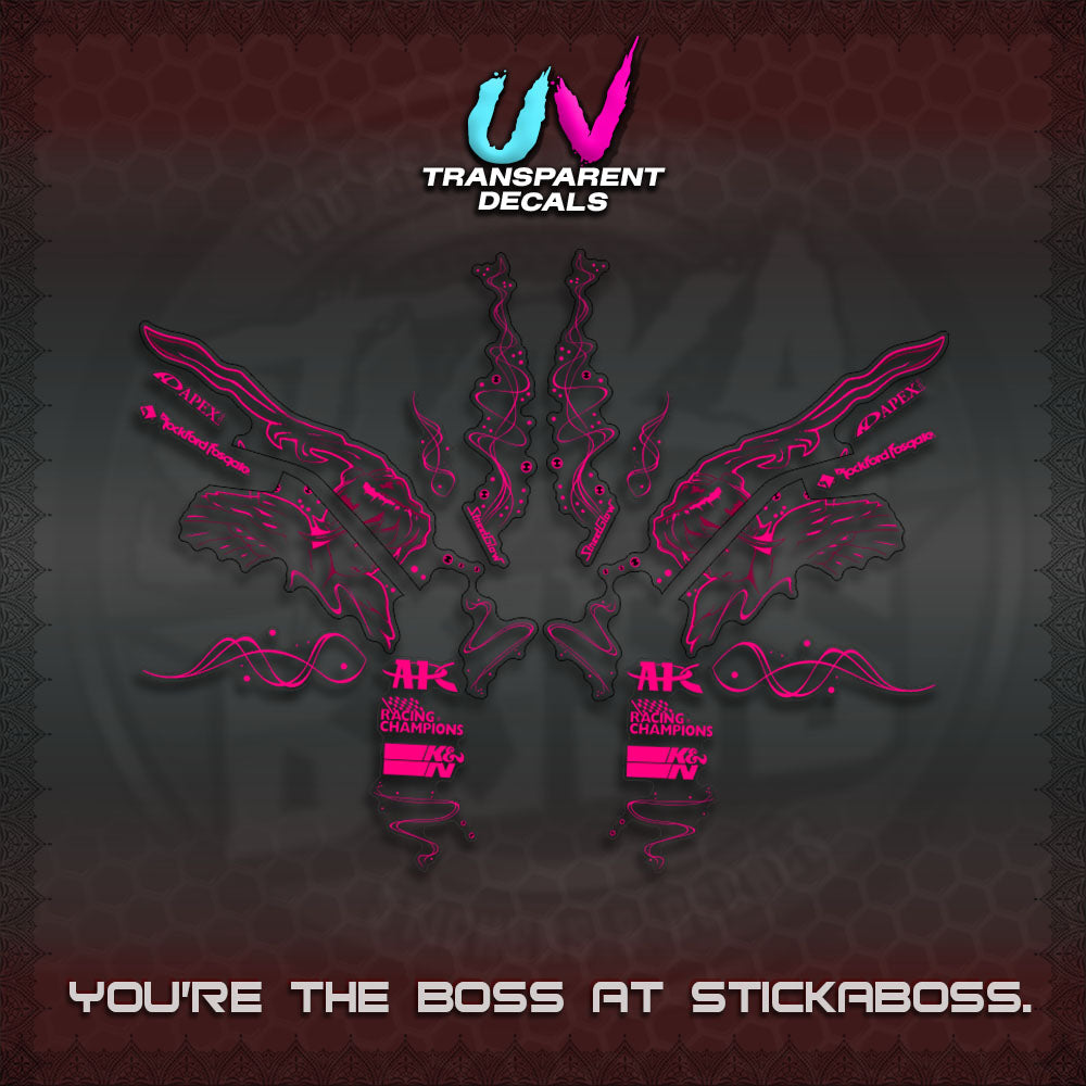 AEROX V3 ALPHA TURBO UV TRANSPARENT DECALS (SUKI 2FAST & 2FURIOUS)STICKER DECALS By STICKABO
