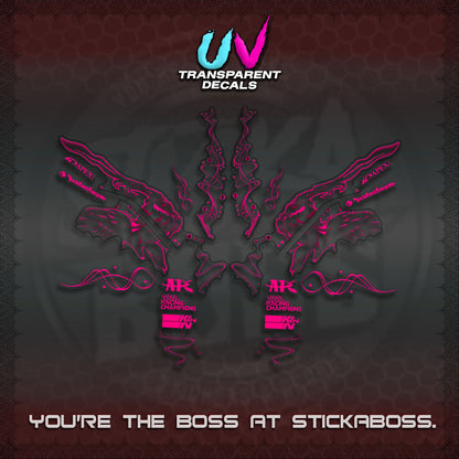 AEROX V3 ALPHA TURBO UV TRANSPARENT DECALS (SUKI 2FAST & 2FURIOUS)STICKER DECALS By STICKABO