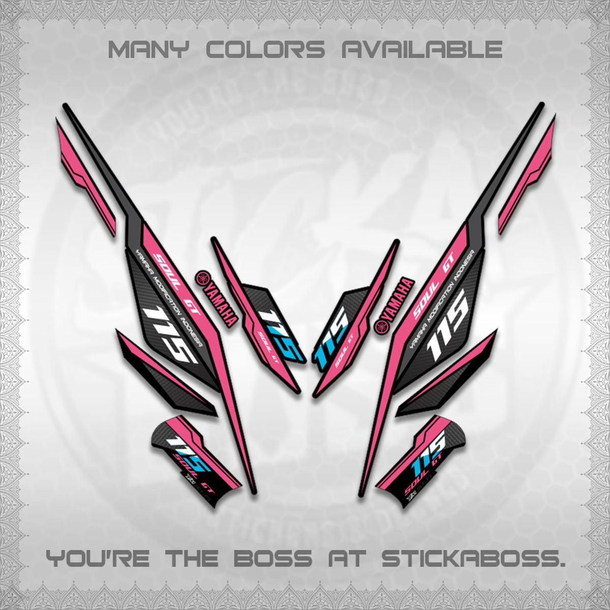 MIO SOUL I 115 GT INDO DECALS (0002 DESIGN)STICKER DECALS By STICKABOSS