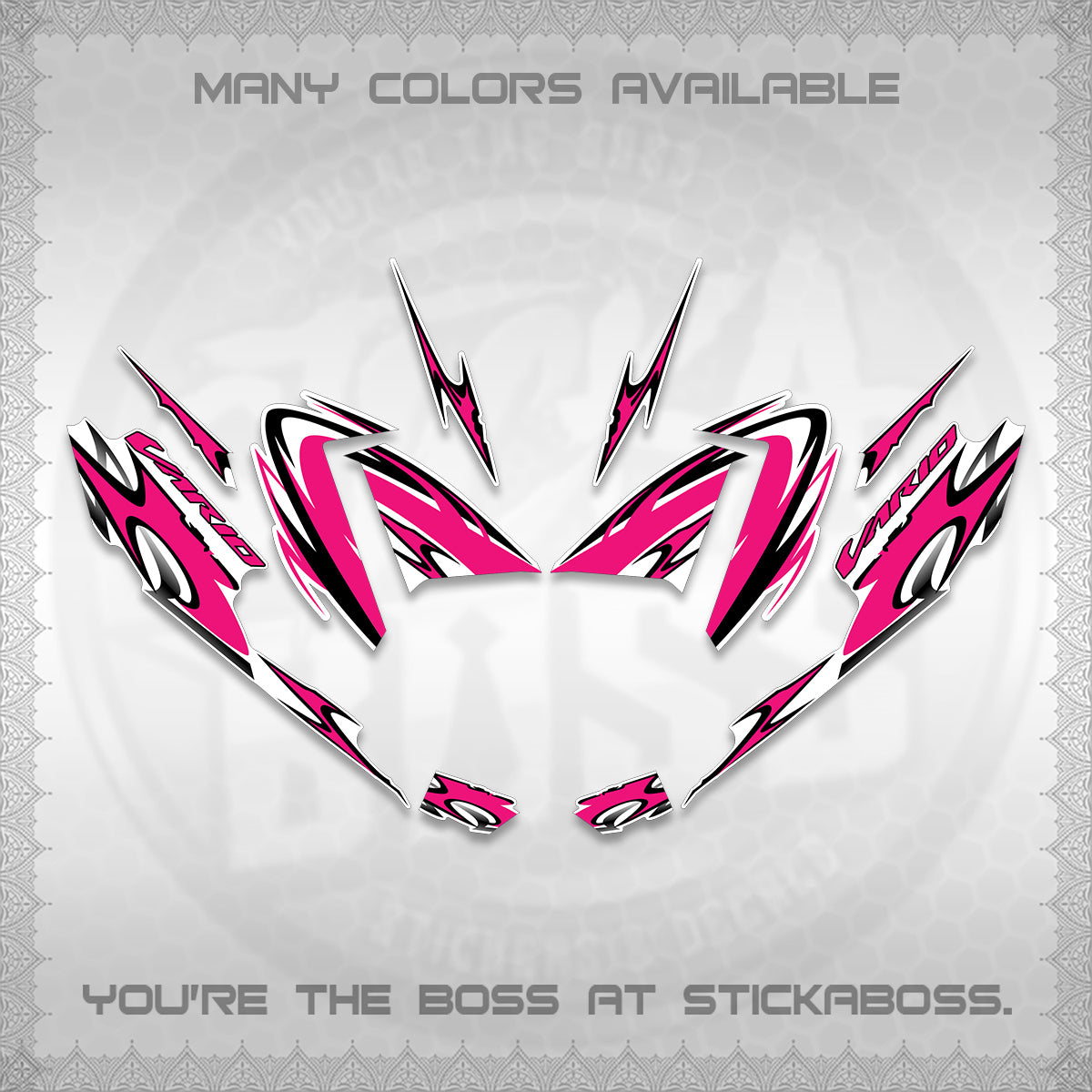 CLICK 125 V4 VARIO STRIPING FOR WHITE DECALS (2026 NEW LED DESIGN) STICKER DECALS By STICKABOSS