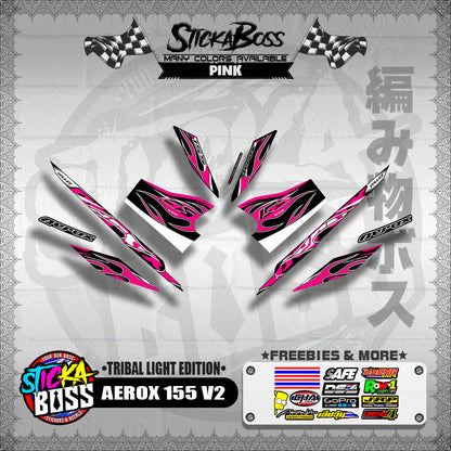 AEROX 155 V2 DECALS ( TRIBAL LIGHT EDITION )【WITH FREEBIES】