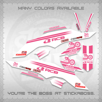 CLICK 125 V3 FOR WHITE DECALS (2026 30TH ANNIVERSARY RACING DESIGN)STICKER DECALS By STICKABOSS