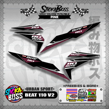 BEAT 110 FI V2 DECALS ( URBAN SPORT )【WITH FREEBIES】