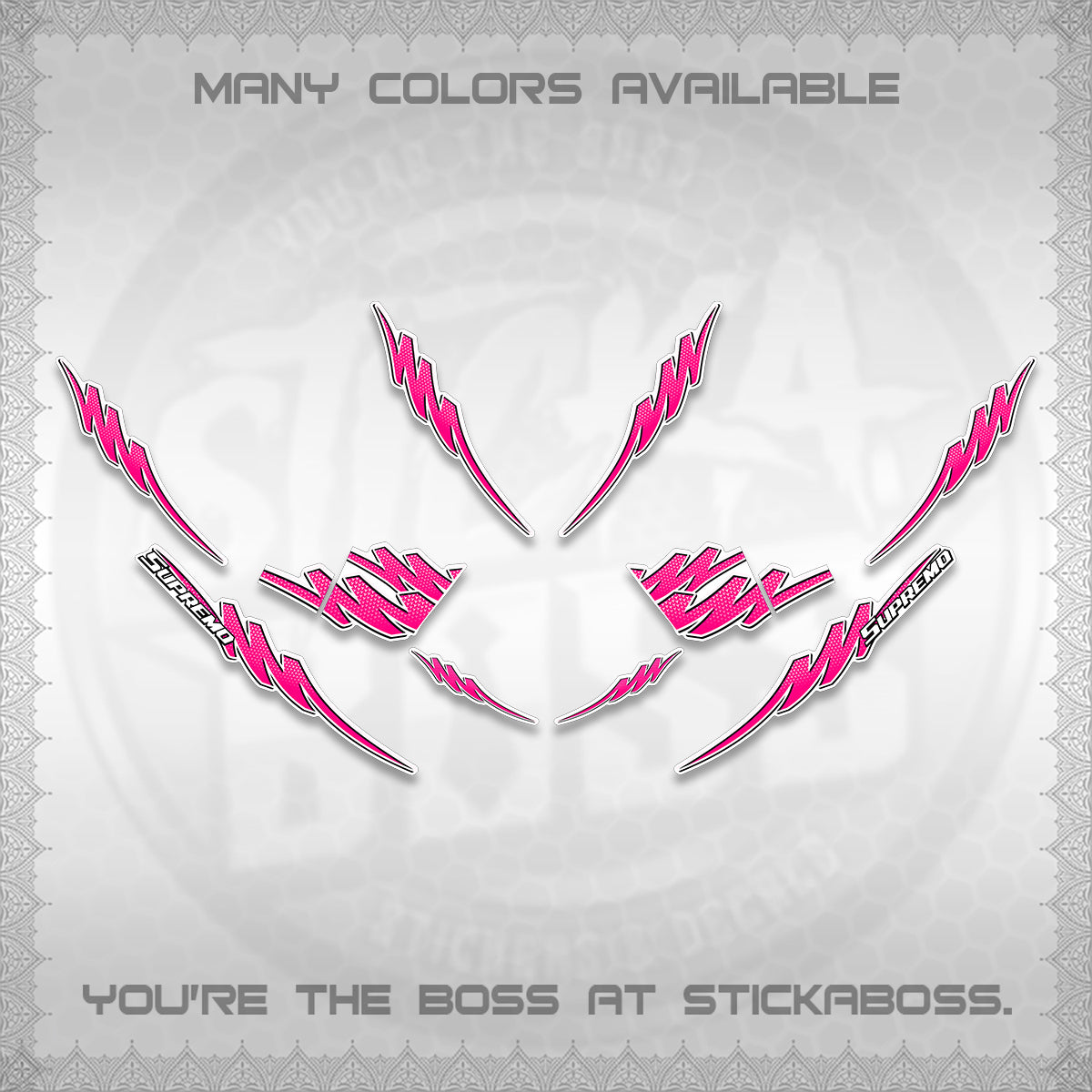 AEROX V2 FOR WHITE STRIPING DECALS (1 TONE PUTRA VIRDIAN)STICKER DECALS BY STICKABOSS