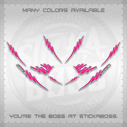 AEROX V2 FOR WHITE STRIPING DECALS (1 TONE PUTRA VIRDIAN)STICKER DECALS BY STICKABOSS