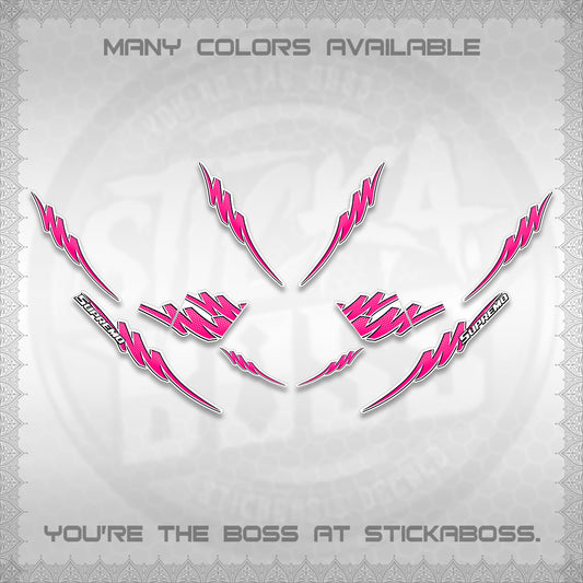 AEROX V2 FOR WHITE STRIPING DECALS (1 TONE PUTRA VIRDIAN)STICKER DECALS BY STICKABOSS