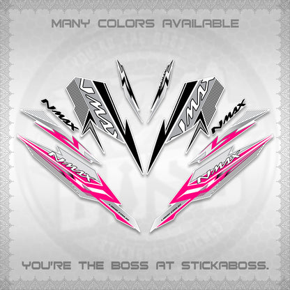 NMAX V2 FOR WHITE DECALS (2026 VARIO STYLE) STICKER DECALS By STICKABOSS