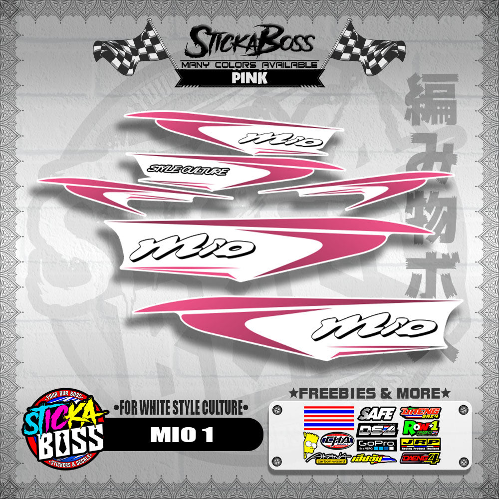 MIO 1 DECALS ( FOR WHITE STYLE CULTURE )【WITH FREEBIES】
