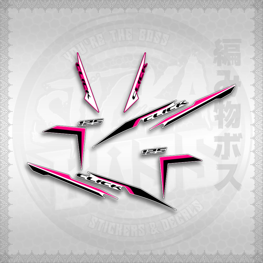 STICKER DECALS for CLICK 125 V2 (CV224NVSTIN) By STICKABOSS (SOFIE LAMINATED WATERPROOF)