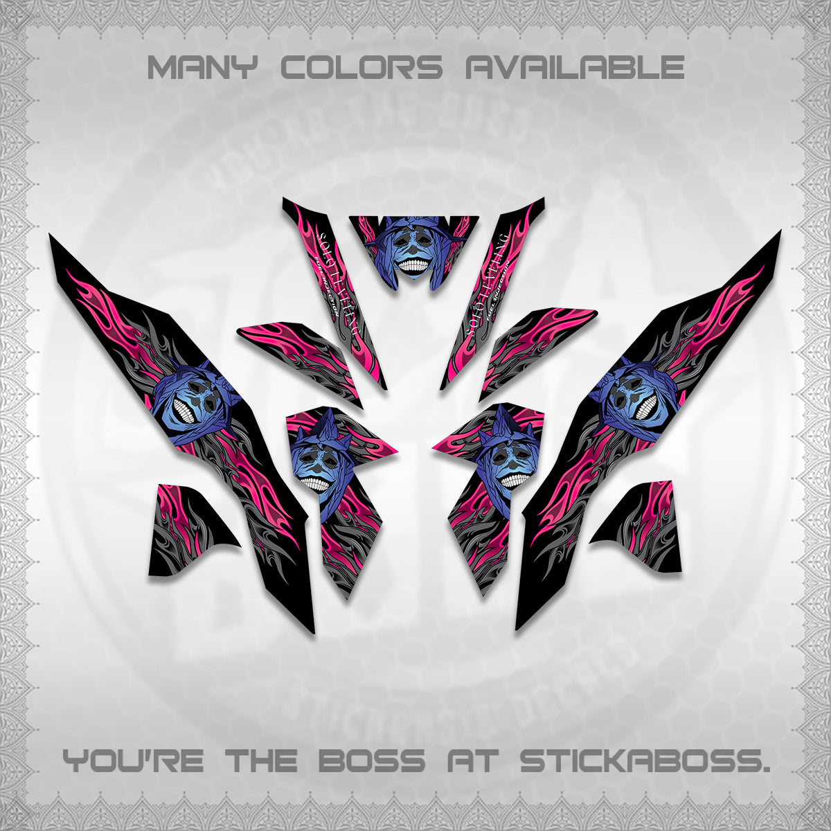 CLICK V3 DECALS (SoloLevelingSmiley Design) STICKER DECALS By STICKABOSS