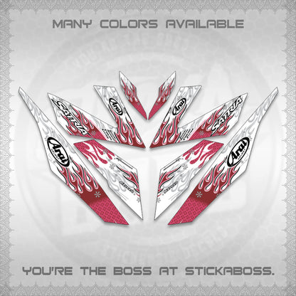 RAIDER 150 Fi FOR WHITE SATRIA DECALS(ARAI API NEW TERBARU VIRAL ELEGAN)STICKER DECALS By STICKABOSS
