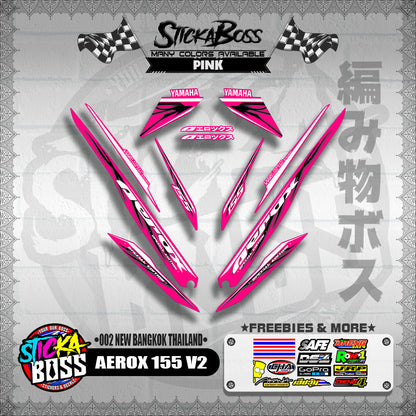AEROX 155 V2 DECALS ( 002 NEW BANGKOK THAILAND )【WITH FREEBIES】