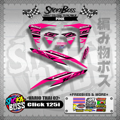 CLICK 125i V2 DECALS ( VARIO THAI 02 )【WITH FREEBIES】
