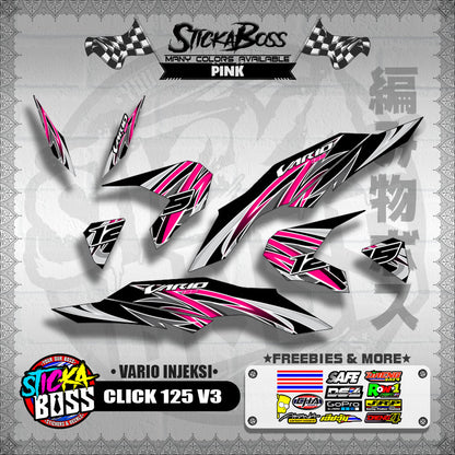 CLICK 125 V3 DECALS ( VARIO INJEKSI )【WITH FREEBIES】