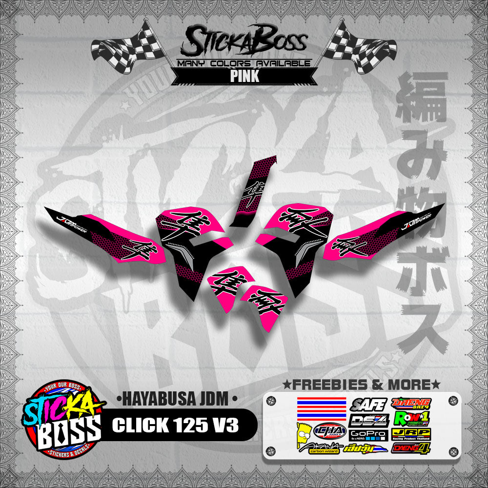 CLICK 125 V3 DECALS ( HAYABUSA JDM )【WITH FREEBIES】