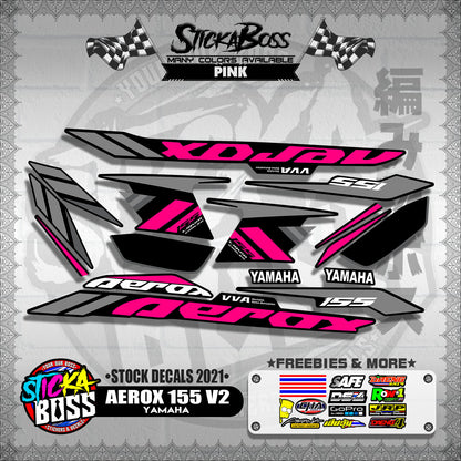 AEROX 155 V2  ( STOCK DECALS 2021 )【WITH FREEBIES】